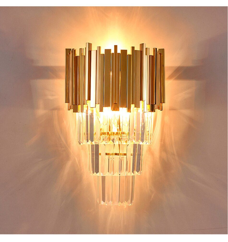 Lampa kryształowa kinkiet 312357 Złota