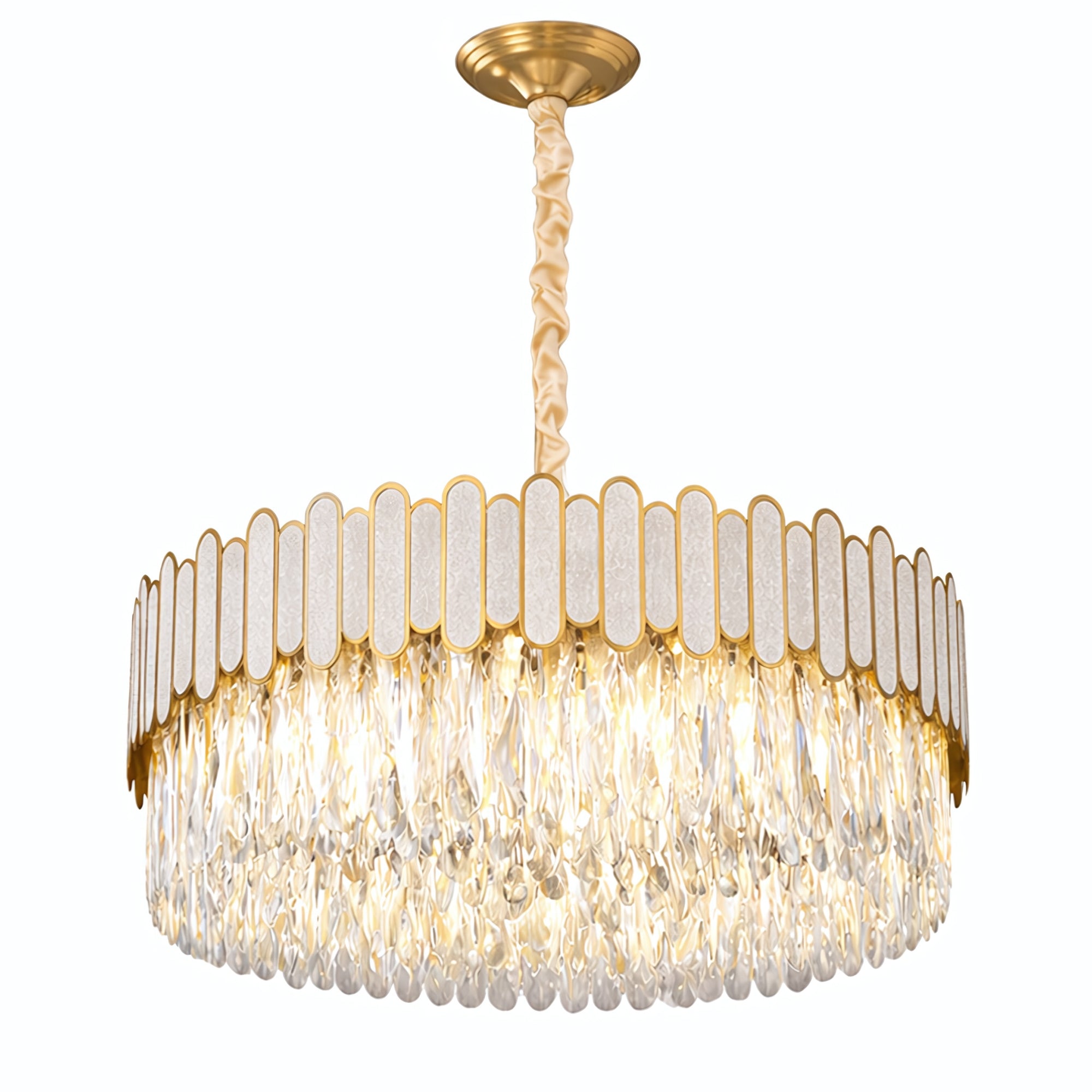 Lampa sufitowa wisząca APP1747-8CP 60 cm Złota  1