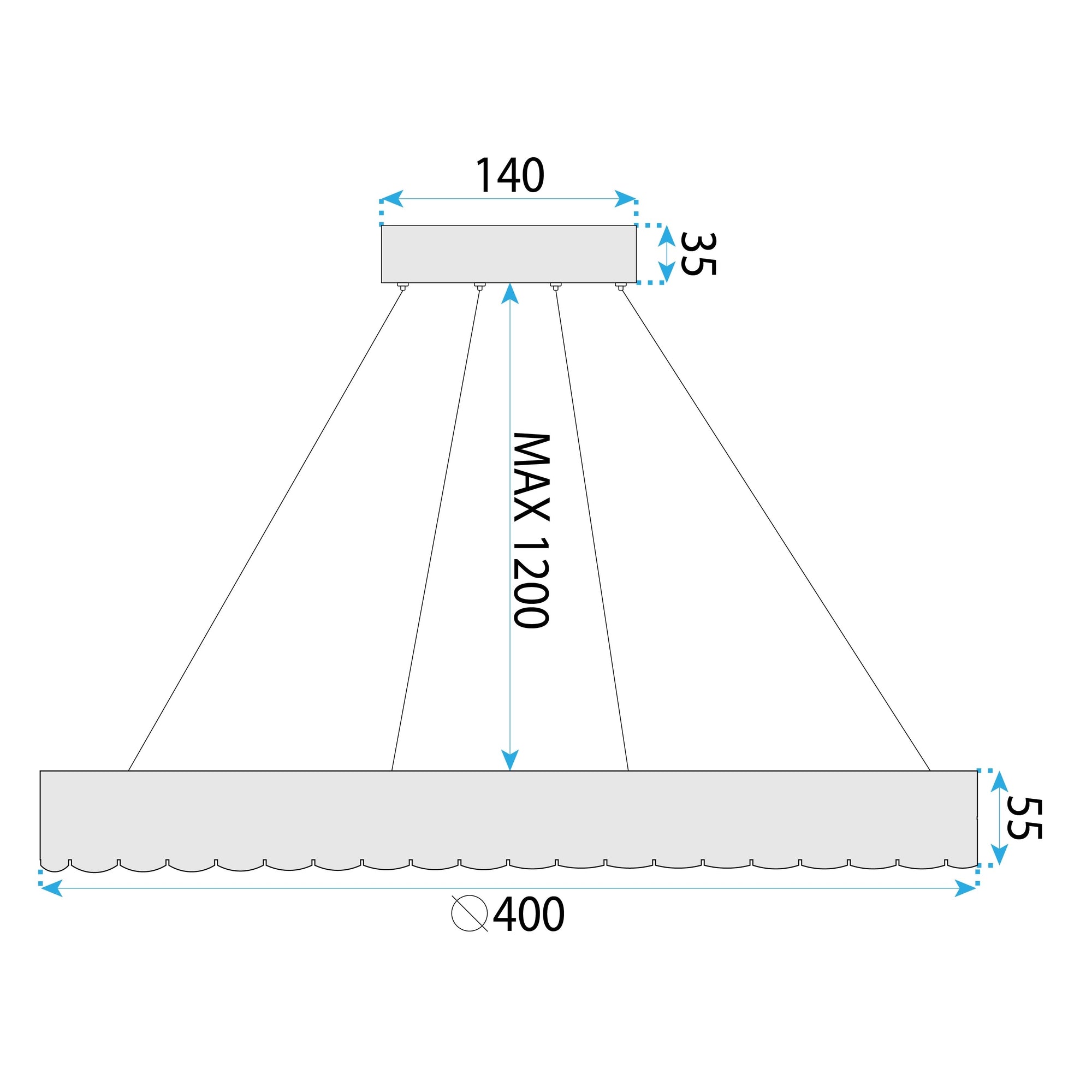 Lampa Wisząca Led Ms018-cp Różowe Złoto 40cm  8