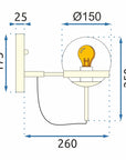 LAMPA ŚCIENNA KINKIET APP910-1W E27  7