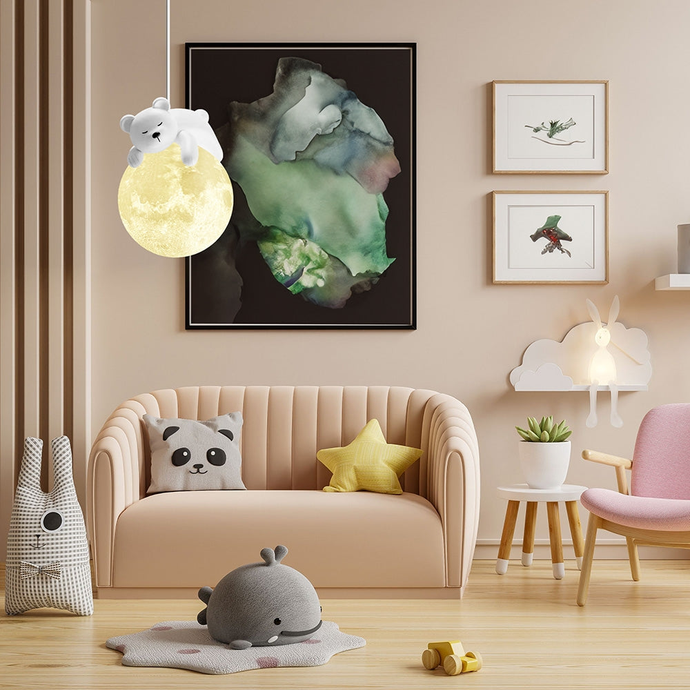 LAMPA SUFITOWA WISZĄCA WHITE BEAR APP1597-1CP  4