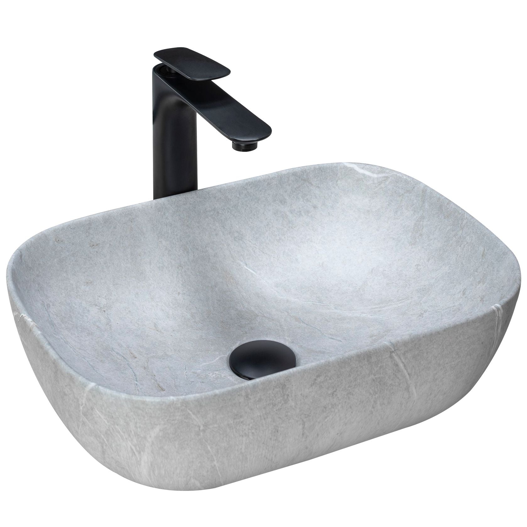 Umywalka nablatowa Rea Livia Grey Mat