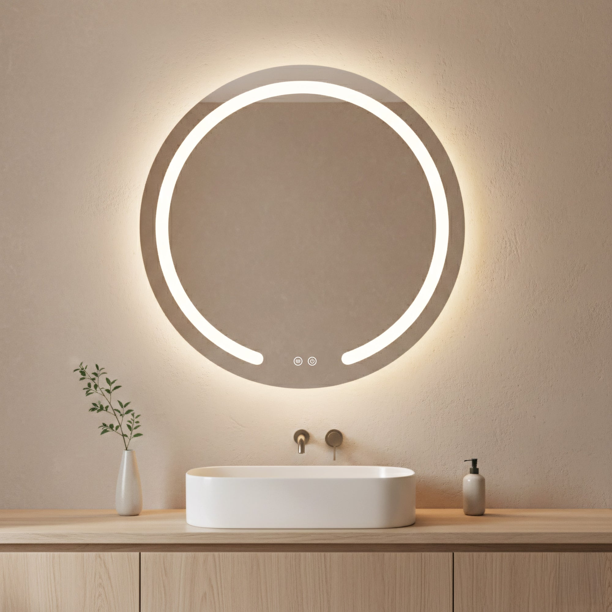 Lustro ścienne LED 70cm Modern  2