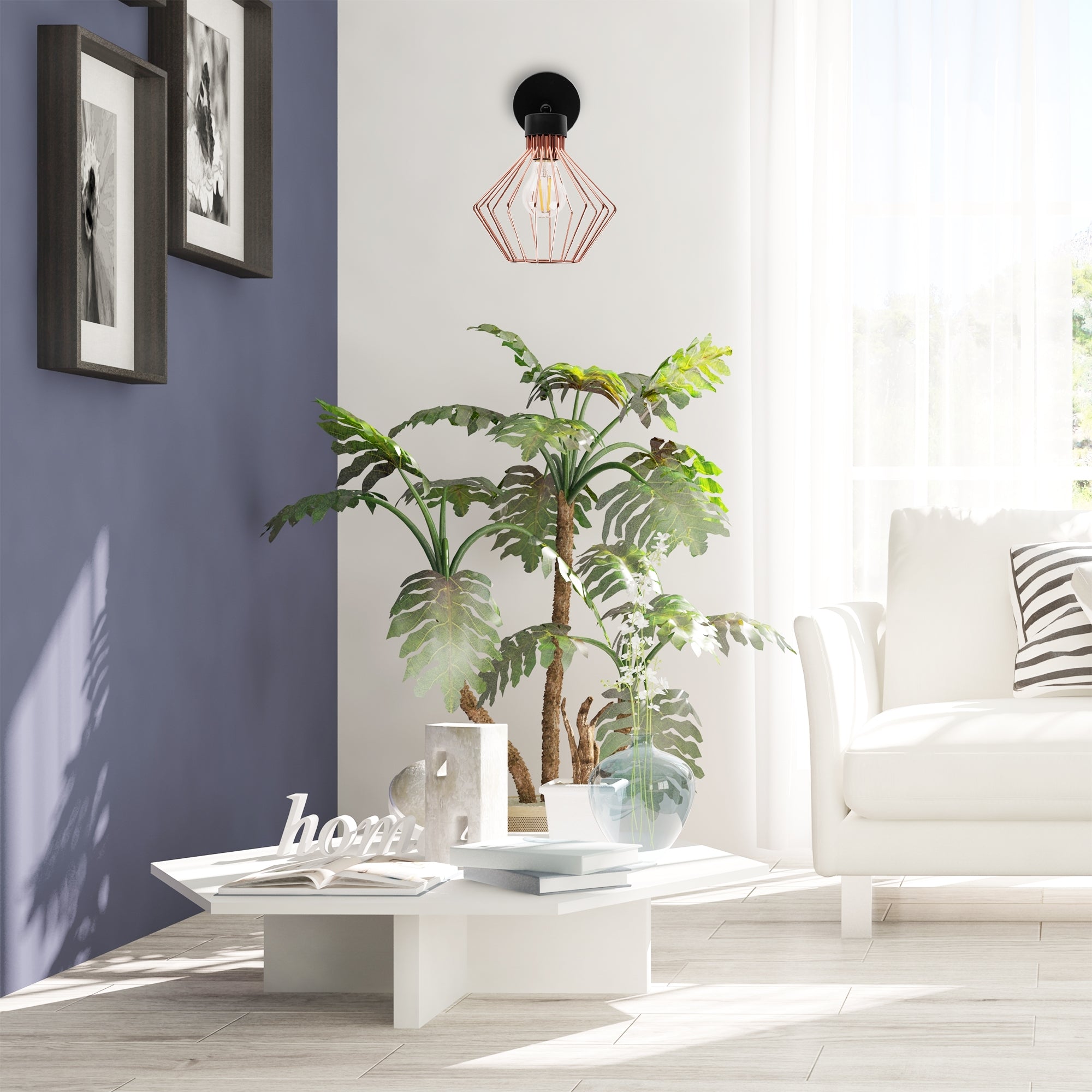 Lampa kinkiet ścienny metalowy loft  APP534-1W Różowe Złoto  5