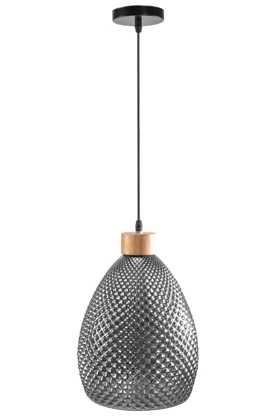 Lampa Sufitowa Szklana Retro  APP897-1CP Czarna