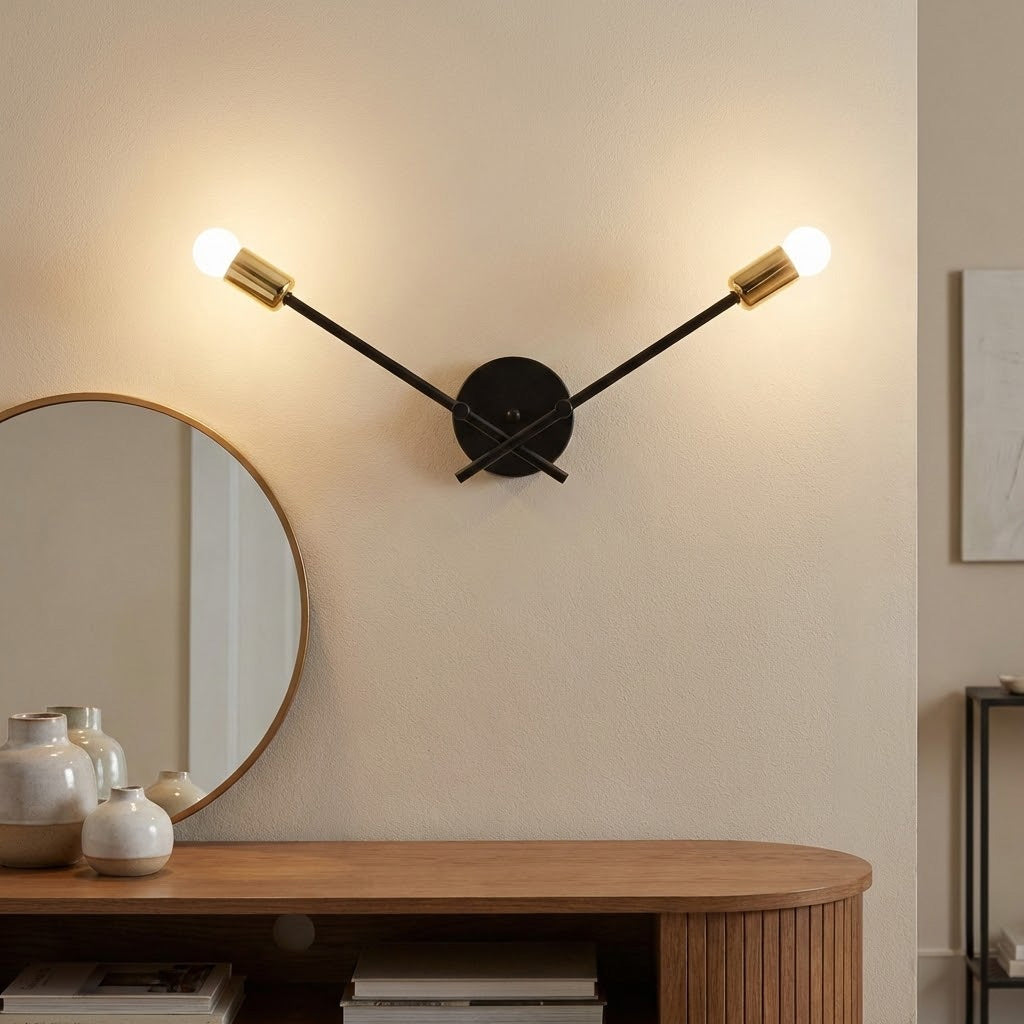 LAMPA ŚCIENNA KINKIET APP1119-2W Czarna  6