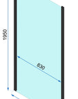 Kabina Prysznicowa Przyścienna Rapid Slide Złota Szczotkowana 150x100 12