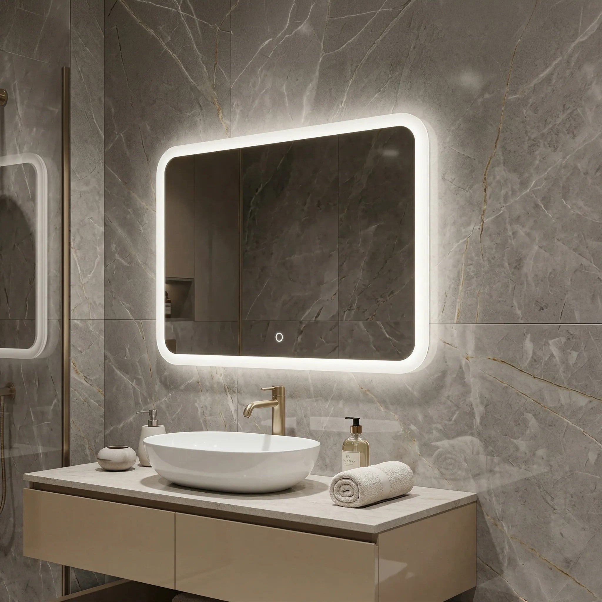 Lustro ścienne LED 80x60cm TOP-3  4