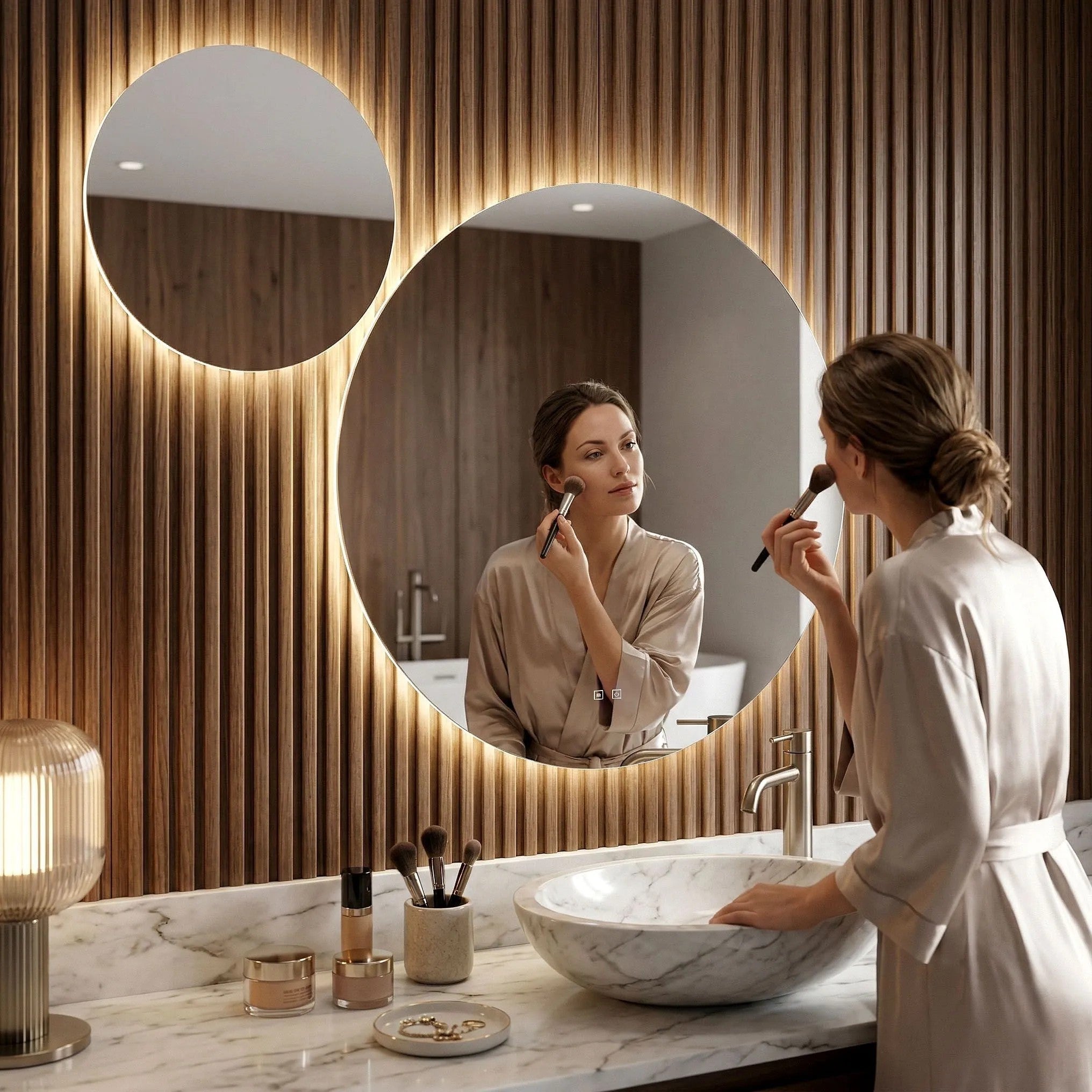 LUSTRO ŚCIENNE LED R-9045 90cm + 45cm  4
