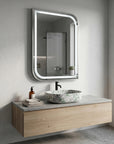 Lustro ścienne LED ZONE 80x60 Nikiel Szczotkowany  4