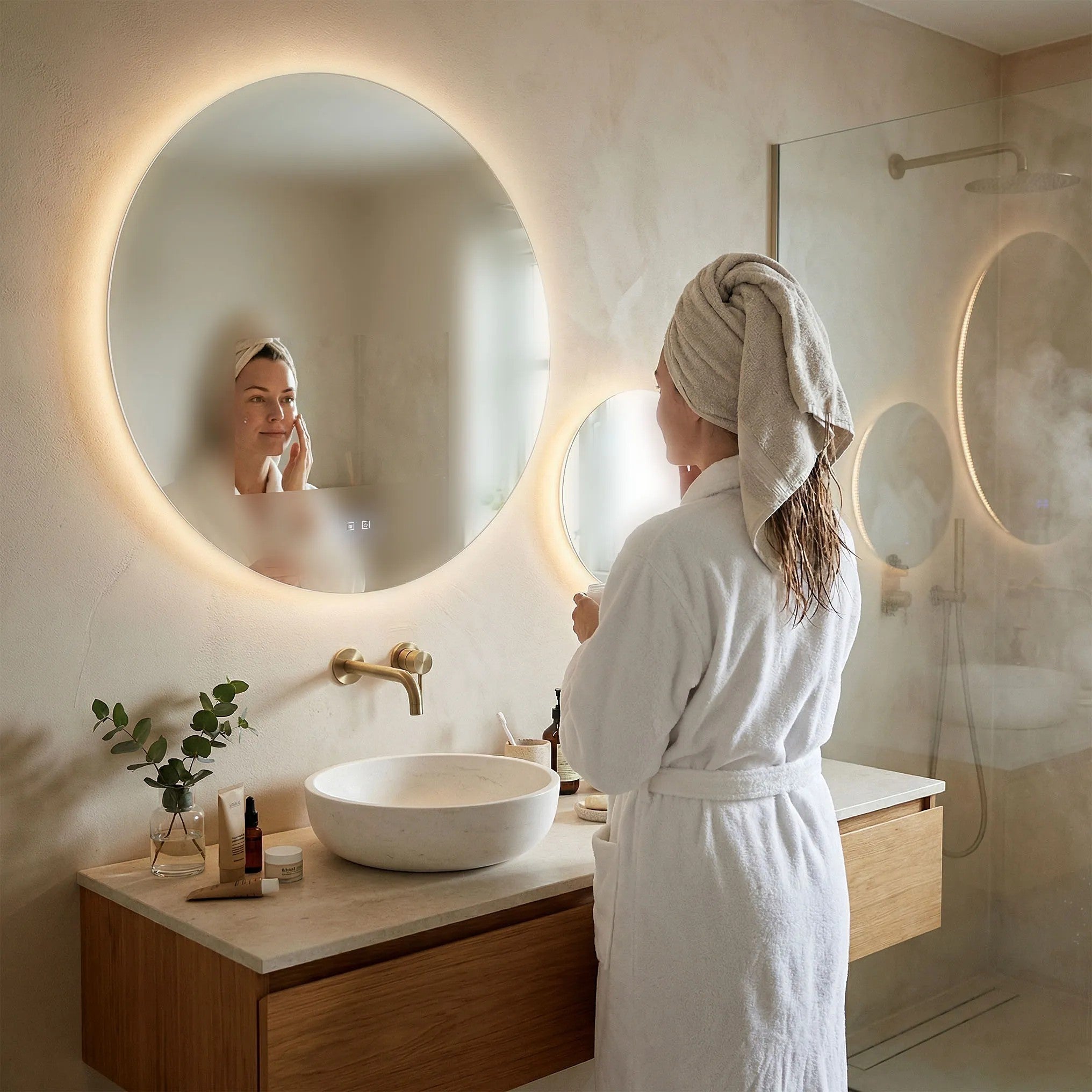 LUSTRO ŚCIENNE LED R-8040 80cm + 40cm  4