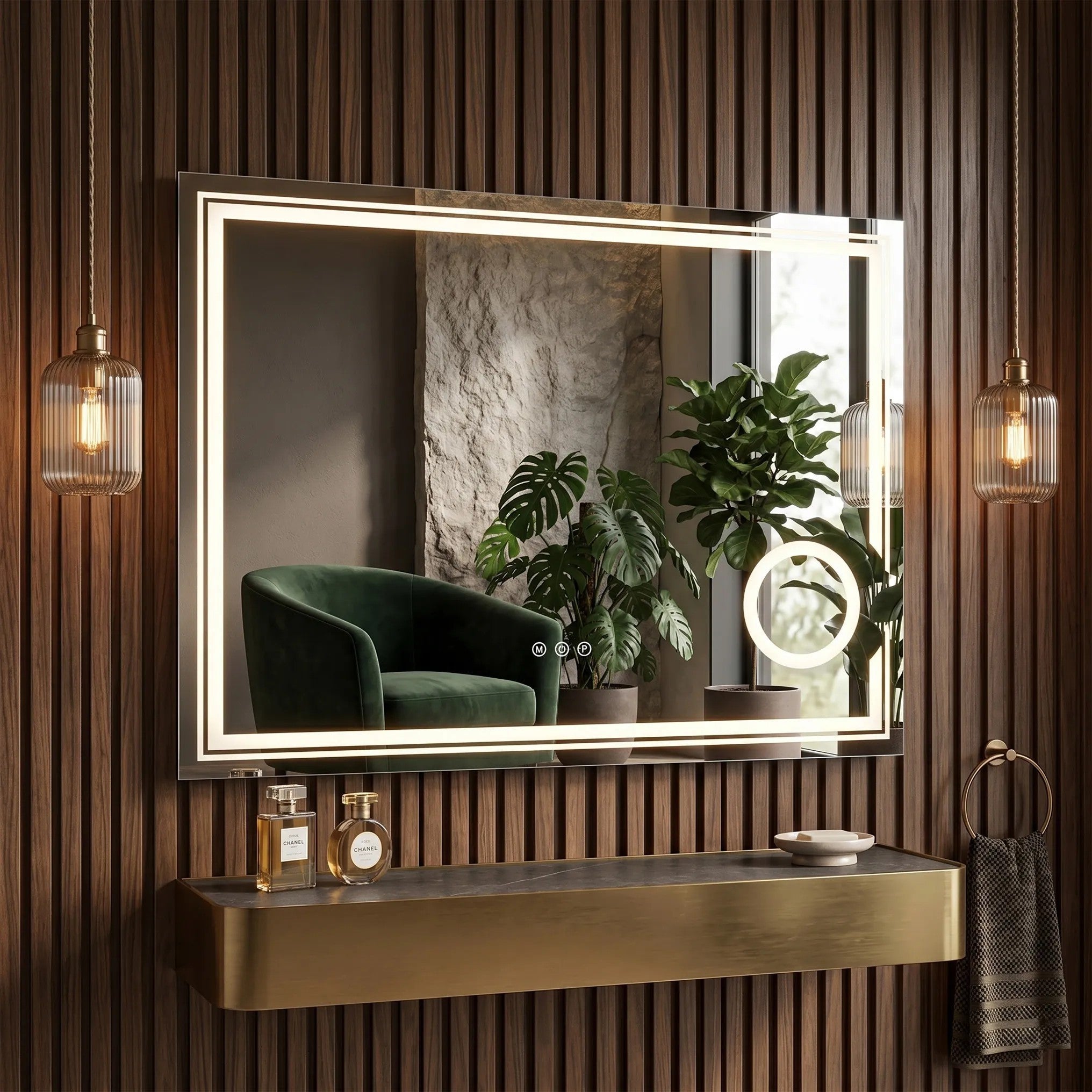 Lustro ścienne LED 80x60cm HAVEN  4