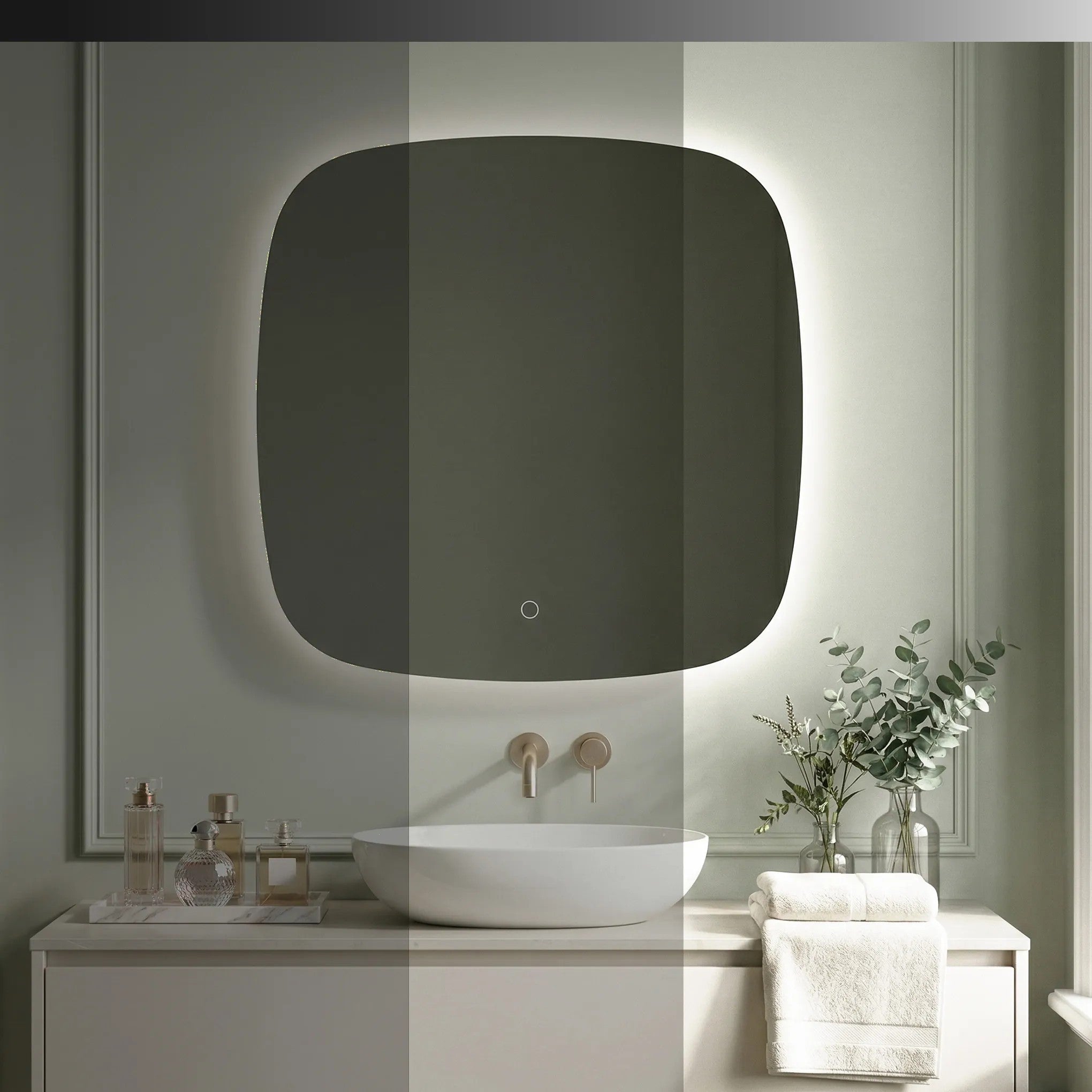 Lustro ścienne LED 70x70cm TOP  4
