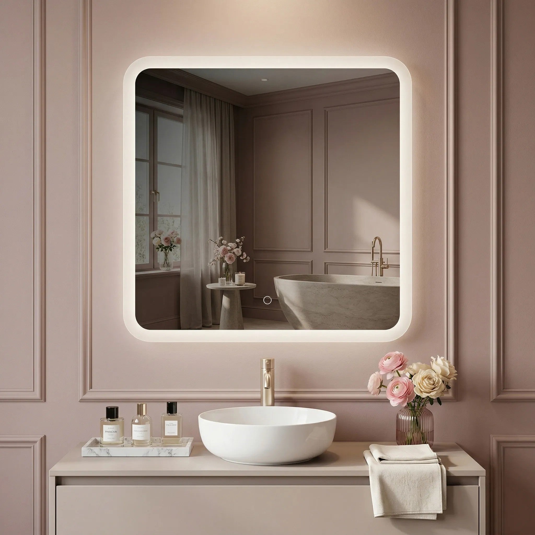 Lustro ścienne LED 70x70cm TOP-2  4
