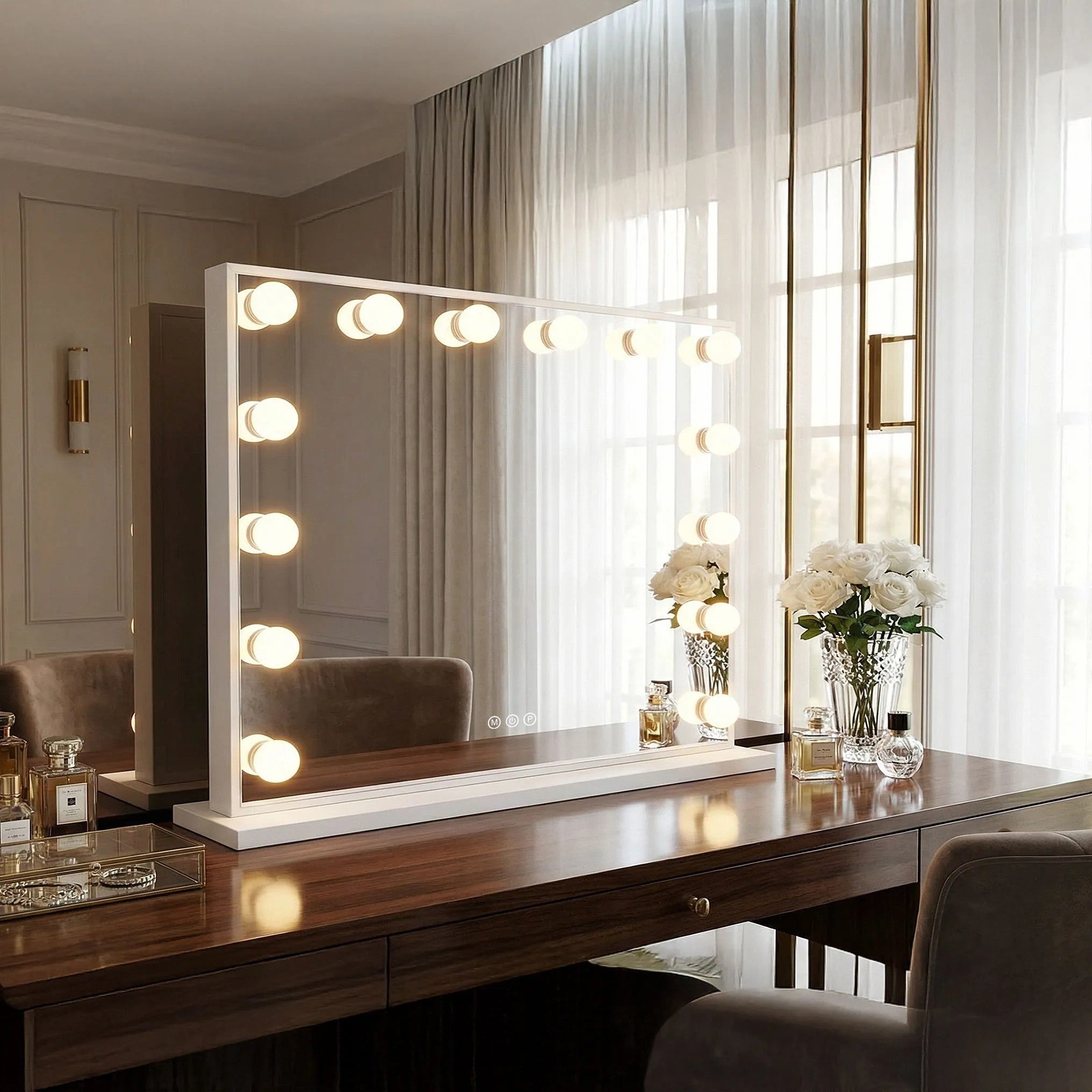 Lustro LED Hollywood Białe 80x60  4