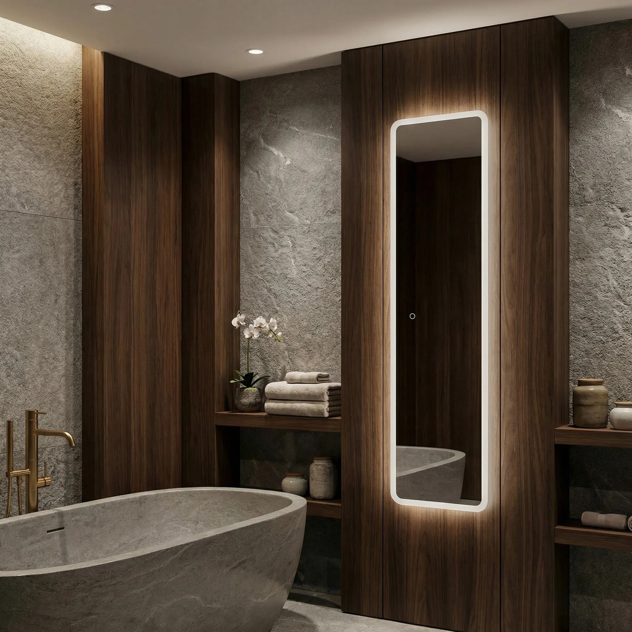 Lustro ścienne LED 150x50cm MOL-SQ  4