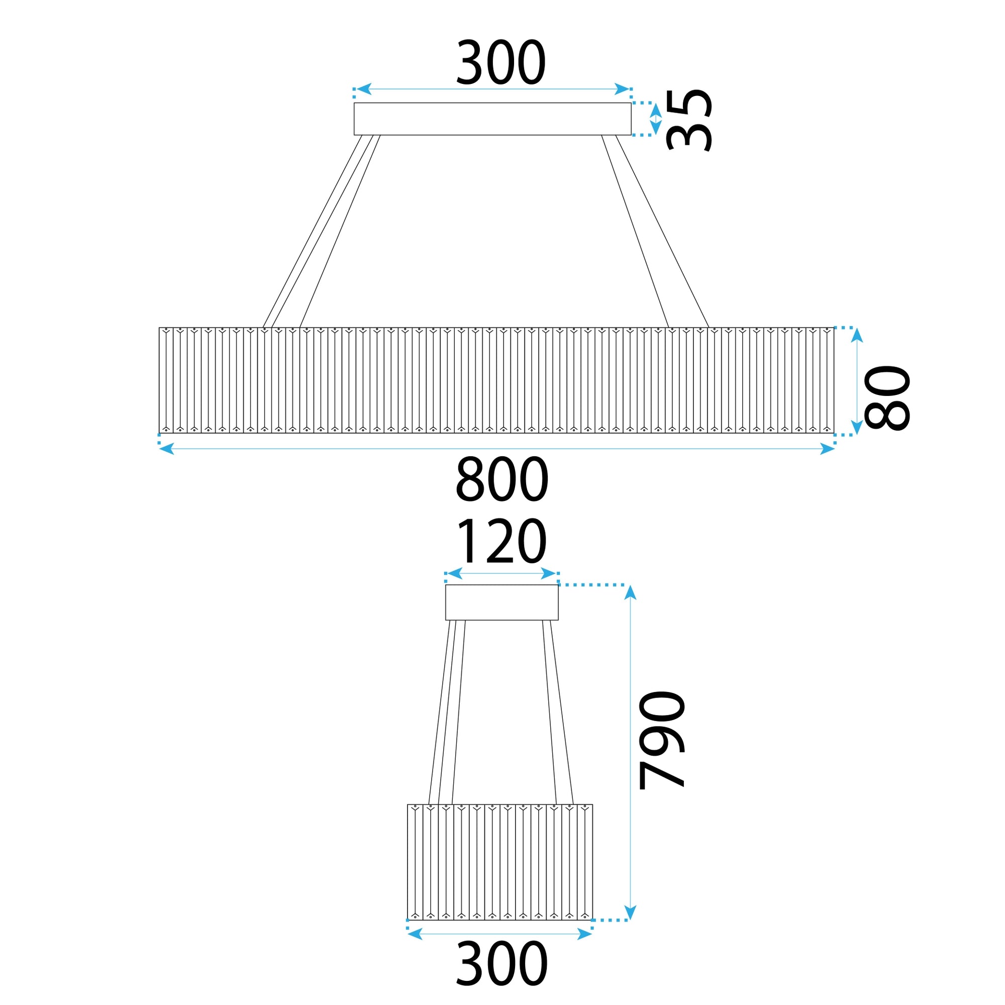 LAMPA SUFITOWA WISZĄCA LED APP1547-CP CHROM  11