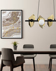 Lampa Sufitowa Wisząca App1412-cp Czarno/złota  6