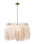 Lampa sufitowa z piórami  boho APP662 Złota