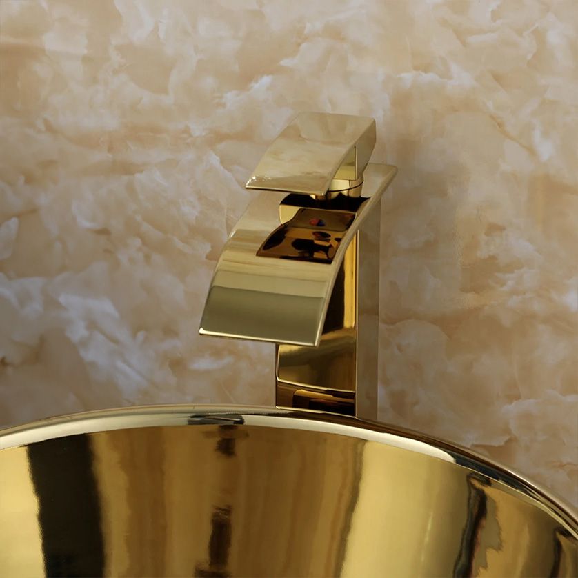 Umywalka nablatowa Rea Sofia Gold