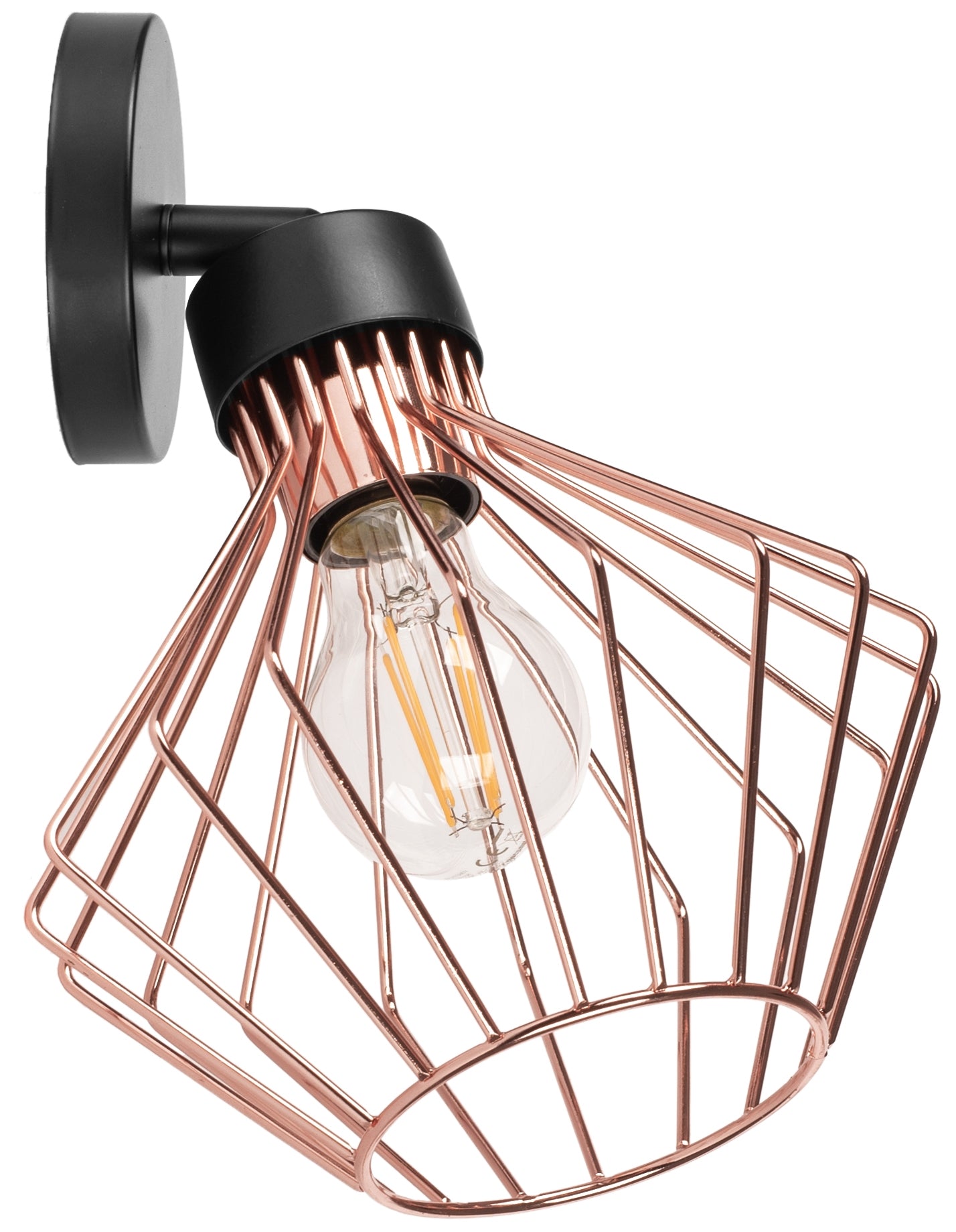 Lampa kinkiet ścienny metalowy loft  APP534-1W Różowe Złoto  1