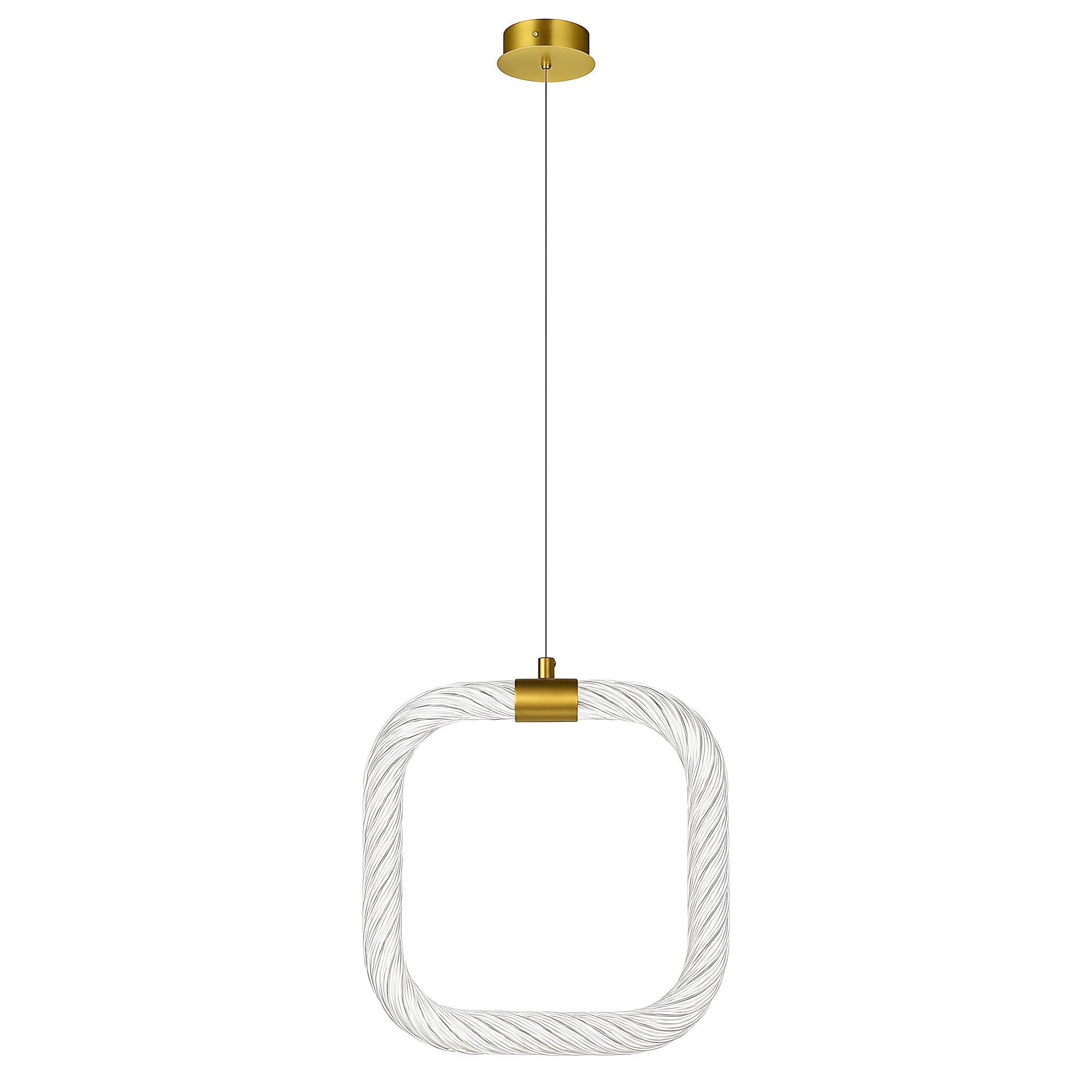 Lampa Sufitowa Wisząca Led Lhj056-cp1 Złota Szczotkowana  7