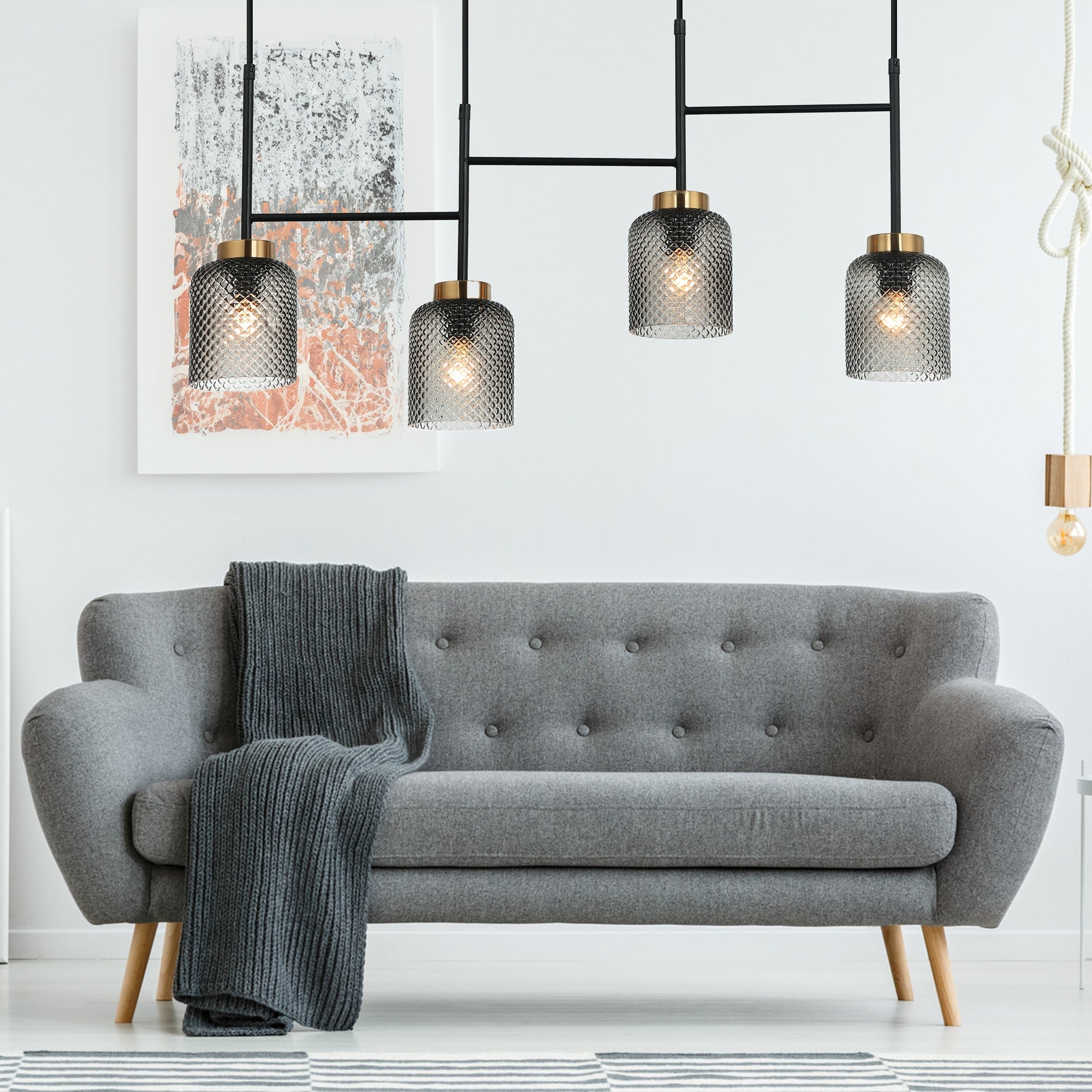 LAMPA SUFITOWA WISZĄCA APP1266-4CP  3