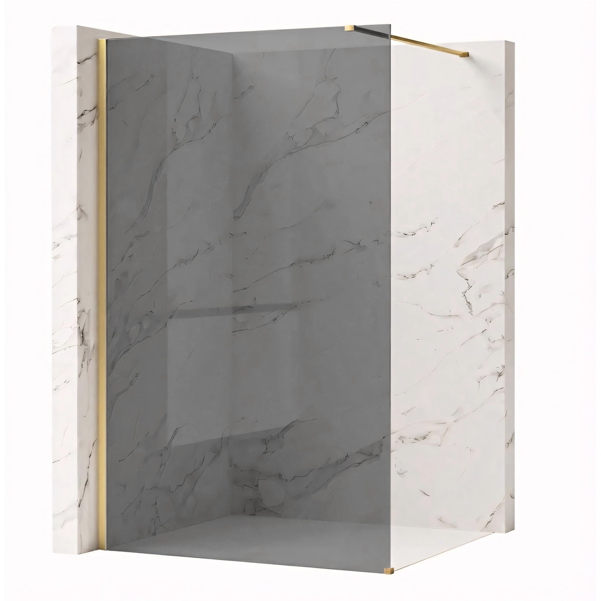 Kabina prysznicowa Walk-In Rea Flexi Grey / Brush Gold 120  10