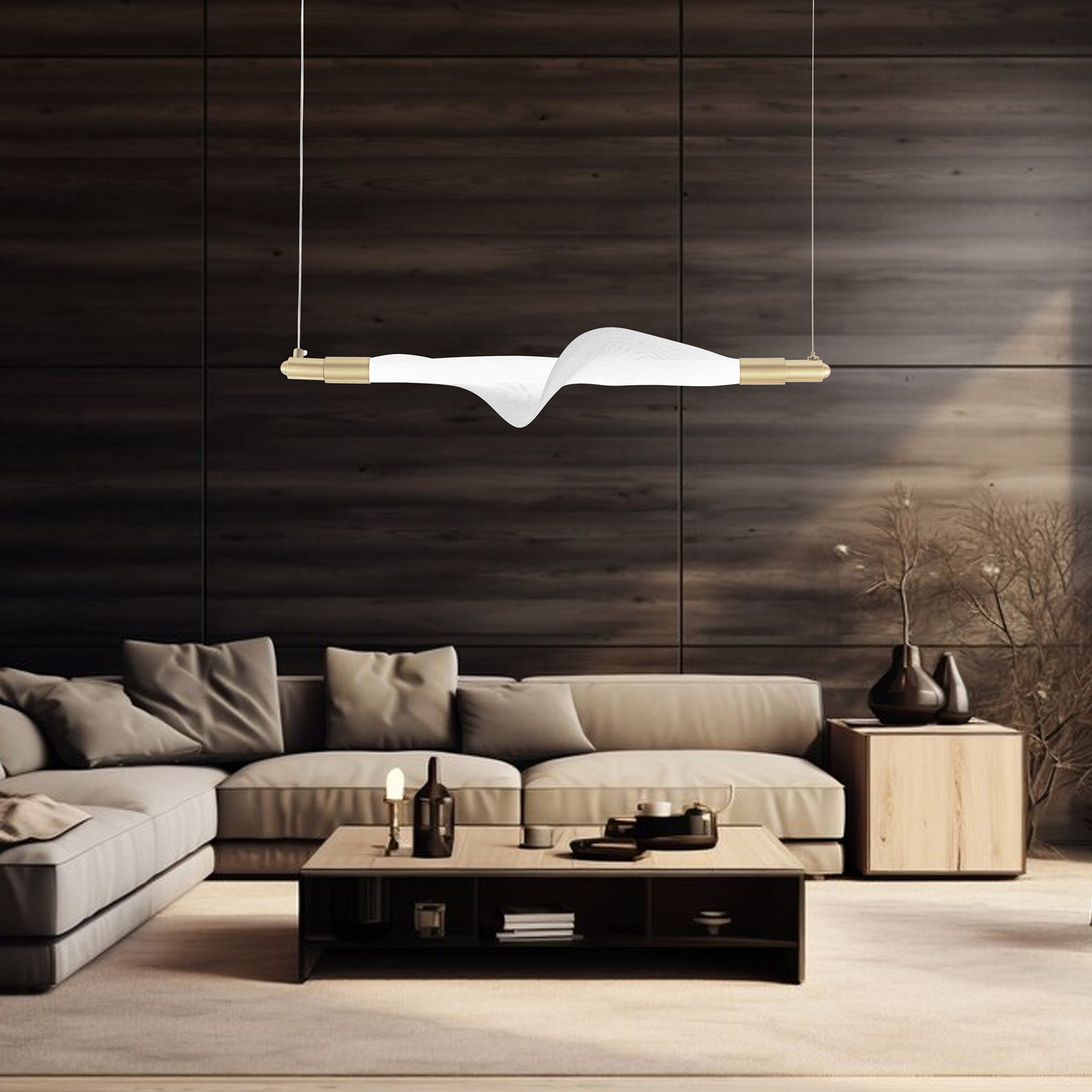 Lampa Wisząca Led G011-cp Biały/złoty  4
