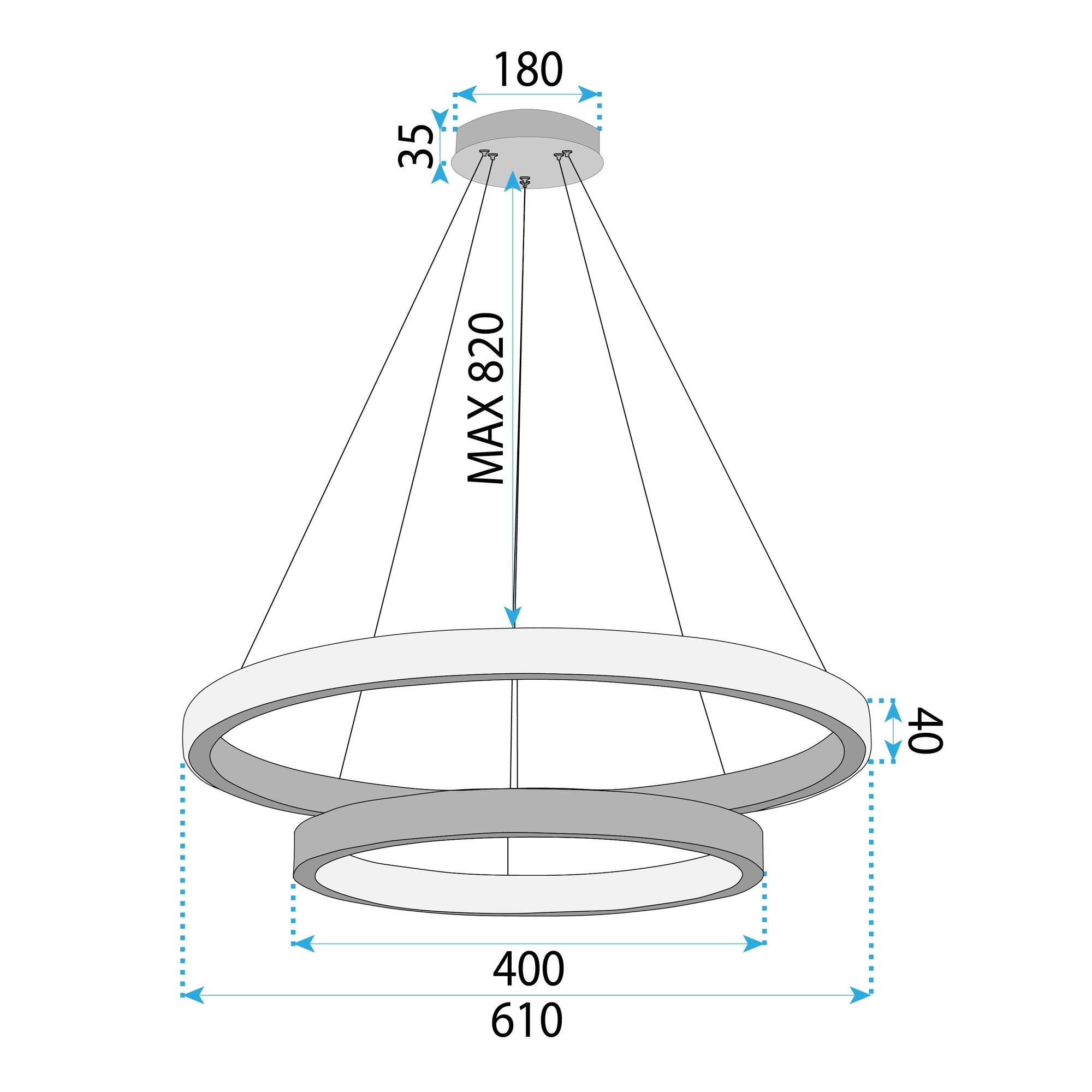 Lampa Sufitowa Wisząca Led App1772-cp Złoto Szczotkowane  20