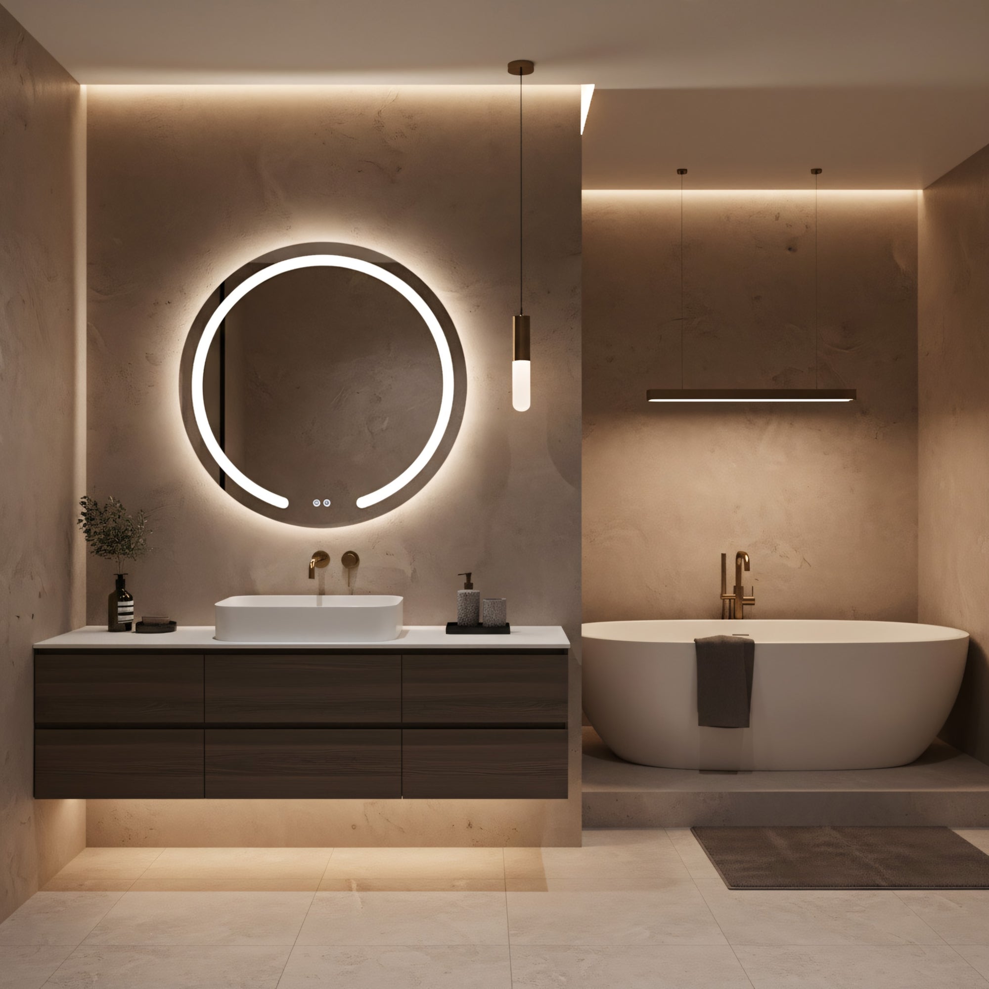 Lustro ścienne LED 90cm Modern  7