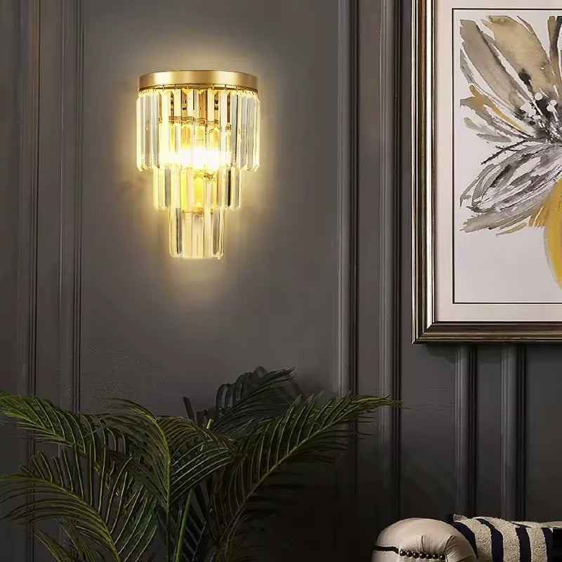 Lampa kryształowa kinkiet APP1535-1W Złota  2