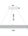 Lampa Wisząca Led Ms005-cp 50cm Chrom  5