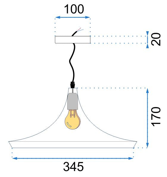 Lampa sufitowa wisząca Costa C Czarna