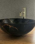 Umywalka nablatowa REA Stella Black Marble Brush