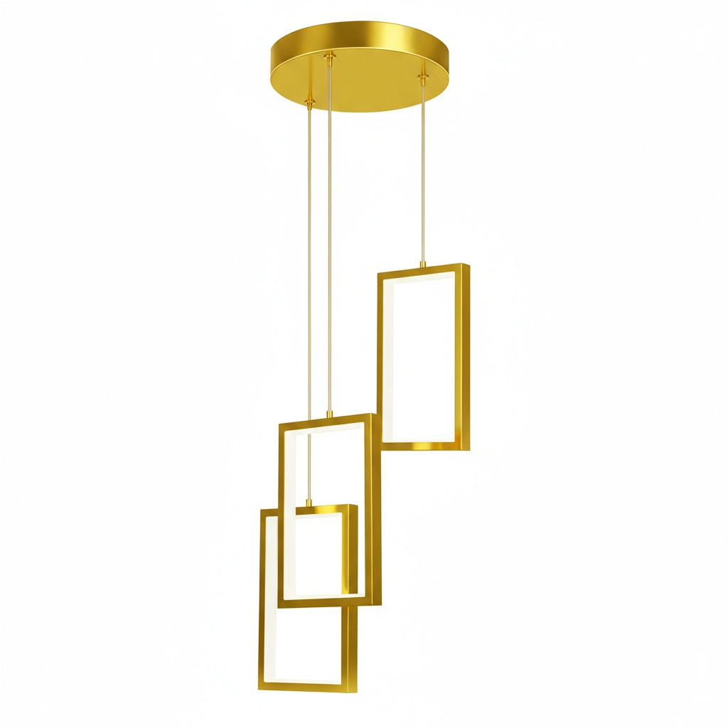 Lampa Sufitowa Wisząca Led Lhj088-3cp Złota  1