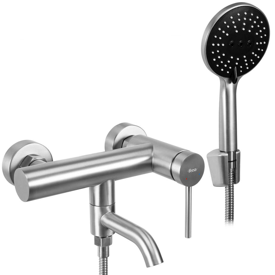 Bateria wannowa REA Clif Nikiel szczotkowany Inox  1