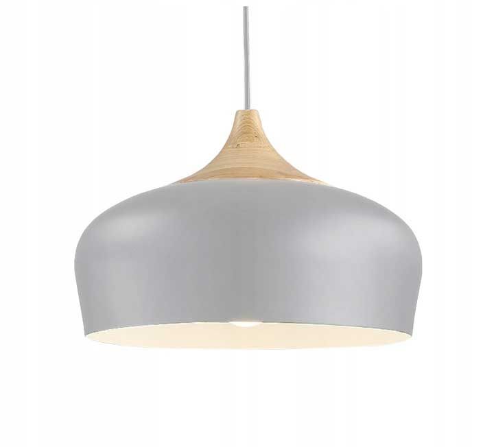 Lampa sufitowa wisząca pojedyncza Bari Szara