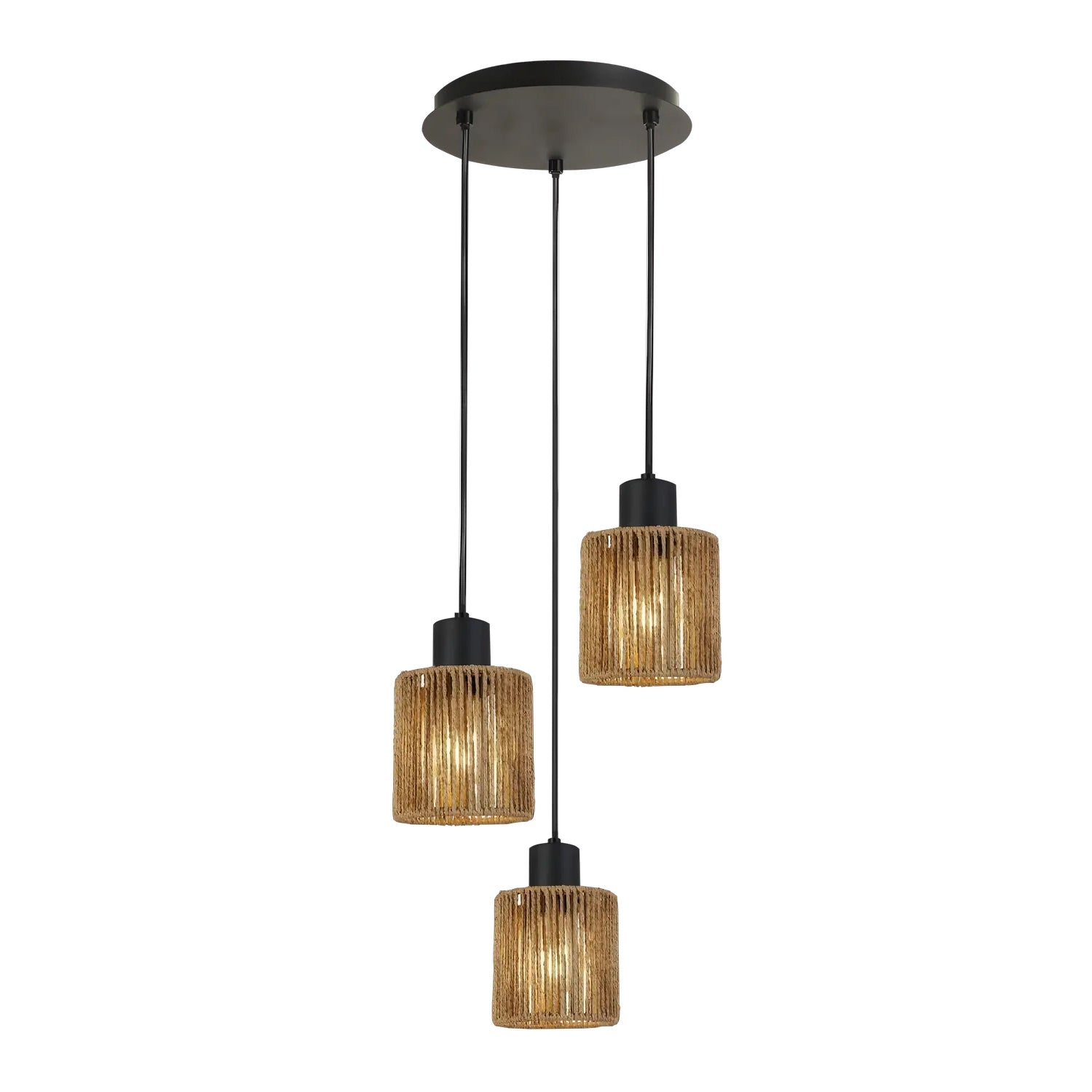 Lampa Sufitowa Wisząca APP1820-3CPR Nature Black  1