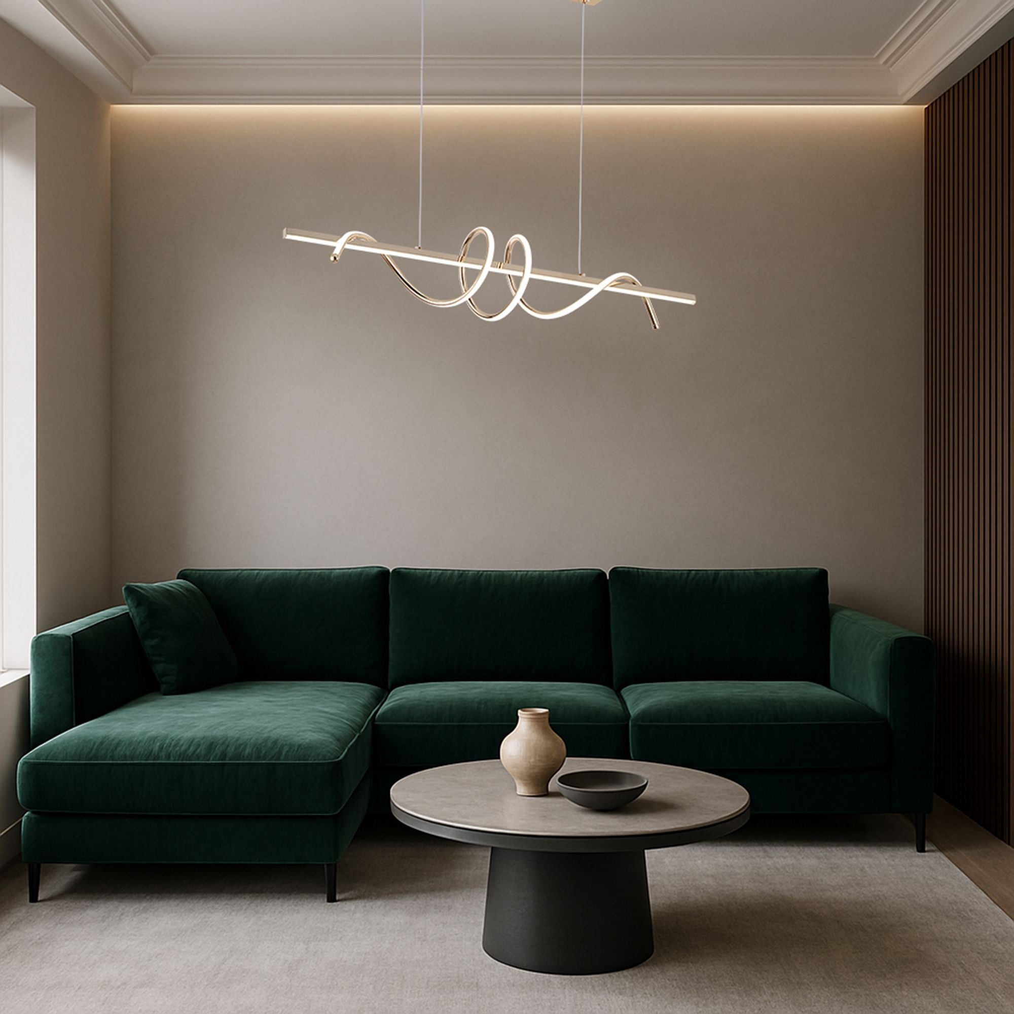 LAMPA WISZĄCA LED G065-CP Złota  7