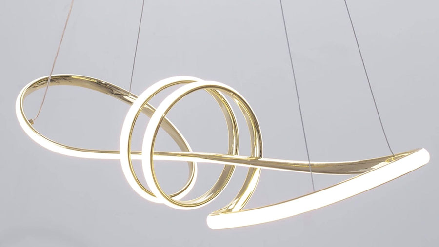 Lampa sufitowa nowoczesna LED + PILOT APP824-CP  Złota