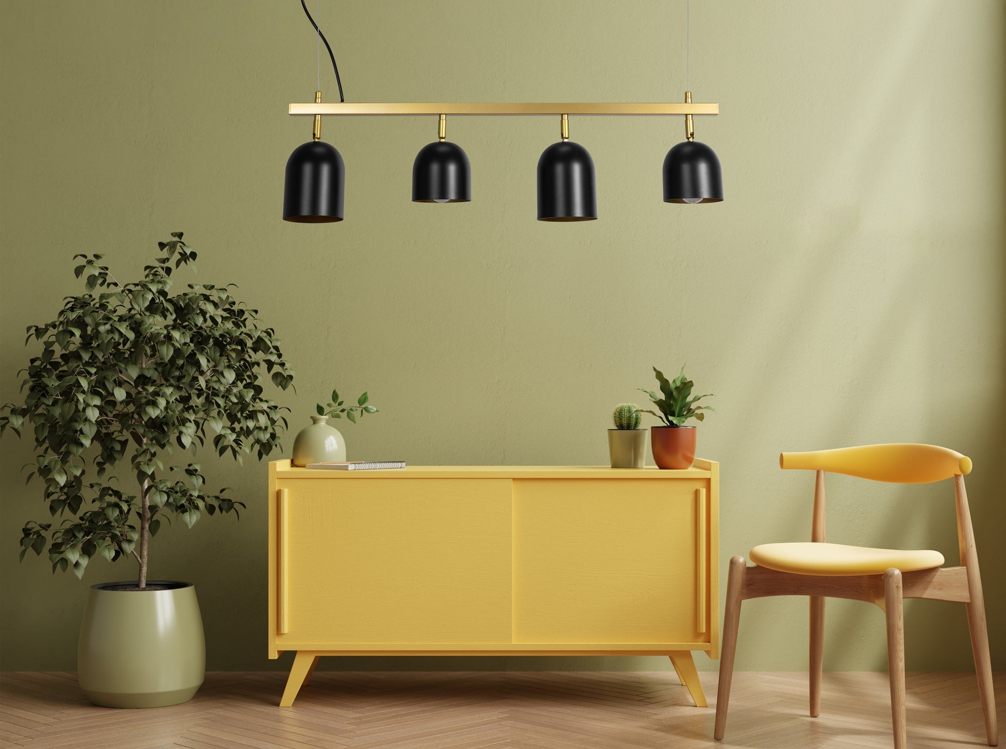 Lampa Wisząca APP1031-4CP Czarna  4