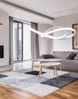 Lampa Sufitowa Wisząca Ring Nowoczesna LED + Pilot APP392-CP Biała