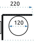 Lampa Ścienna Kinkiet Szklana Kula APP674-1W Złota