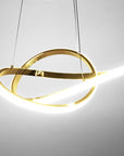 Lampa Sufitowa Wisząca Ring Nowoczesna LED + Pilot APP390-CP Złota