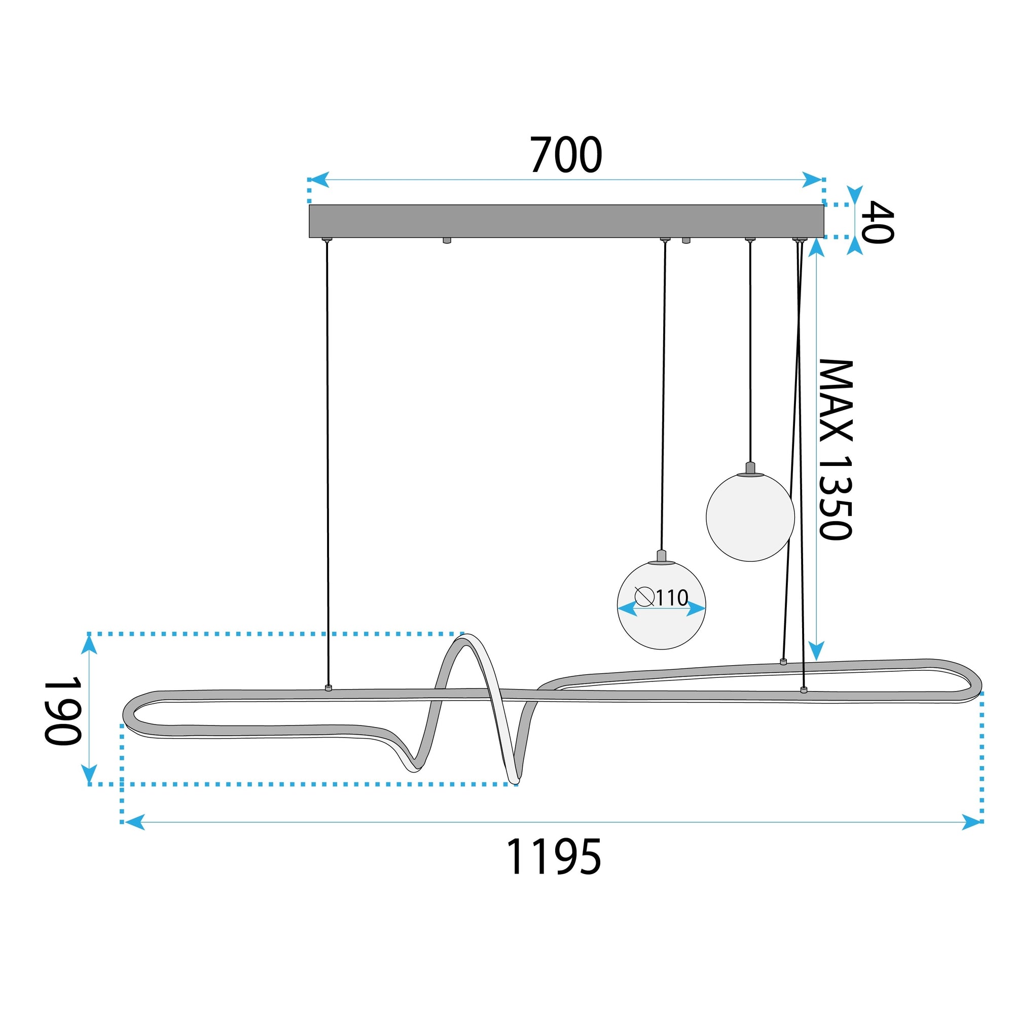Lampa Sufitowa Wisząca Led Lhj039-cp Złota Szczotkowana  5