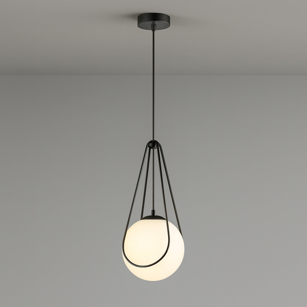 Lampa Sufitowa Wisząca APP1792-1CP 20cm Czarna  2