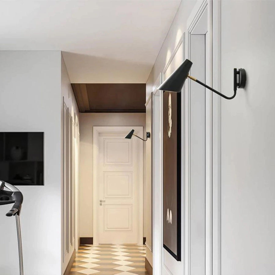 LAMPA ŚCIENNA KINKIET APP1139-1W Czarno-złota