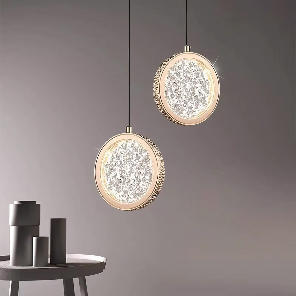 Lampa Wisząca Kryształowa Led G089-1cp Złota  9