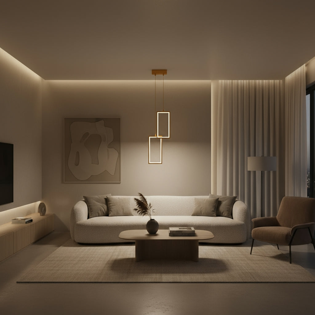 Lampa Sufitowa Wisząca Led Lhj086-2cp Złota  3